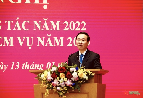 Thường trực Ban Bí thư Võ Văn Thưởng chỉ đạo Hội nghị tổng kết công tác năm 2022 và triển khai nhiệm vụ năm 2023 của Ban Đối ngoại Trung ương